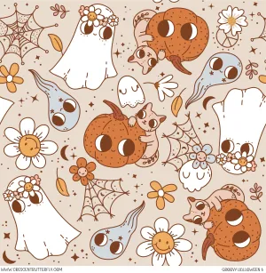 Groovy Halloween 6 Printed Vinyl Sheet/Wrap