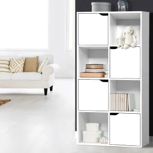 8-Cube Display Shelf with Doors, White - Artiss