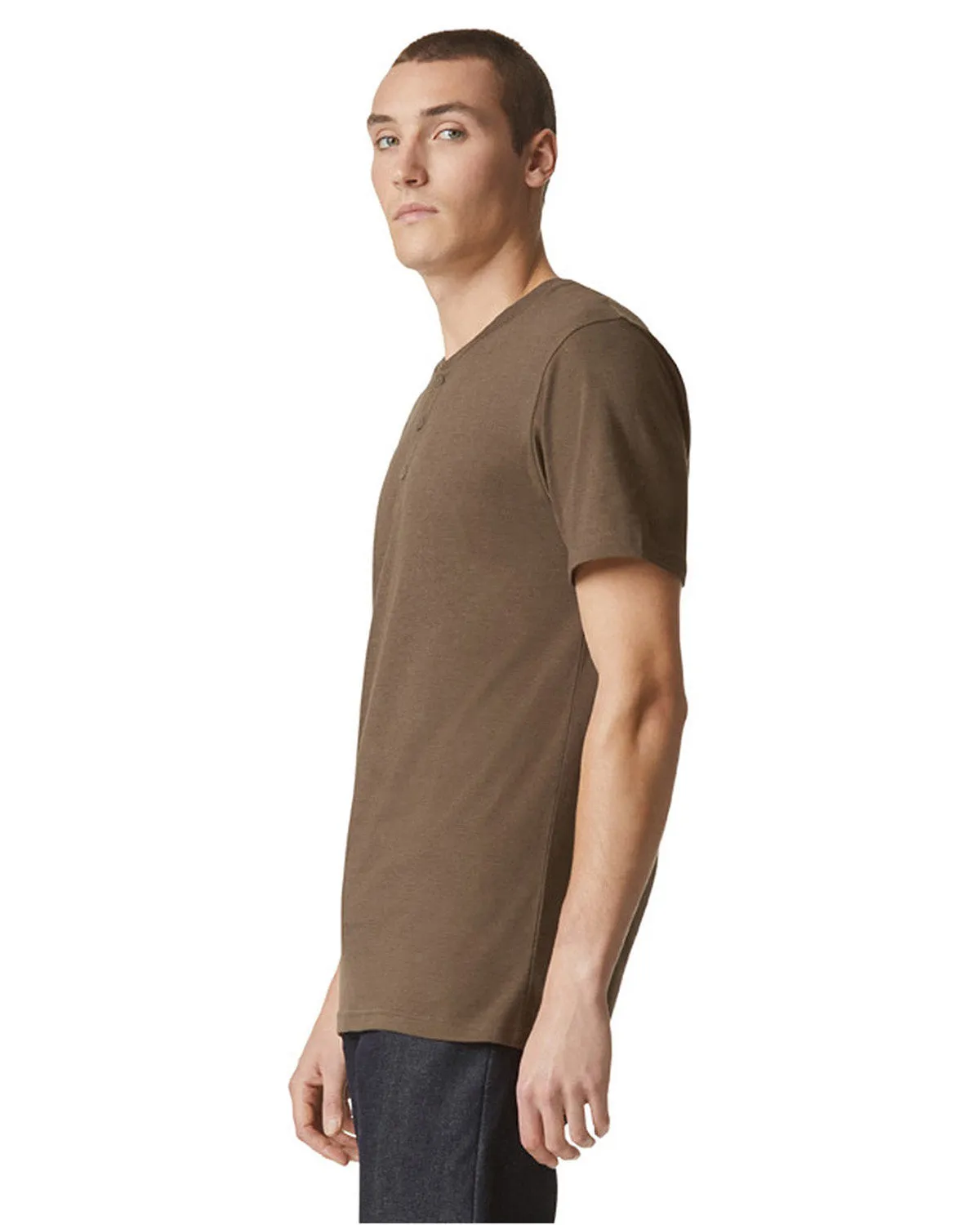 American Apparel Men's CVC Henley T-Shirt