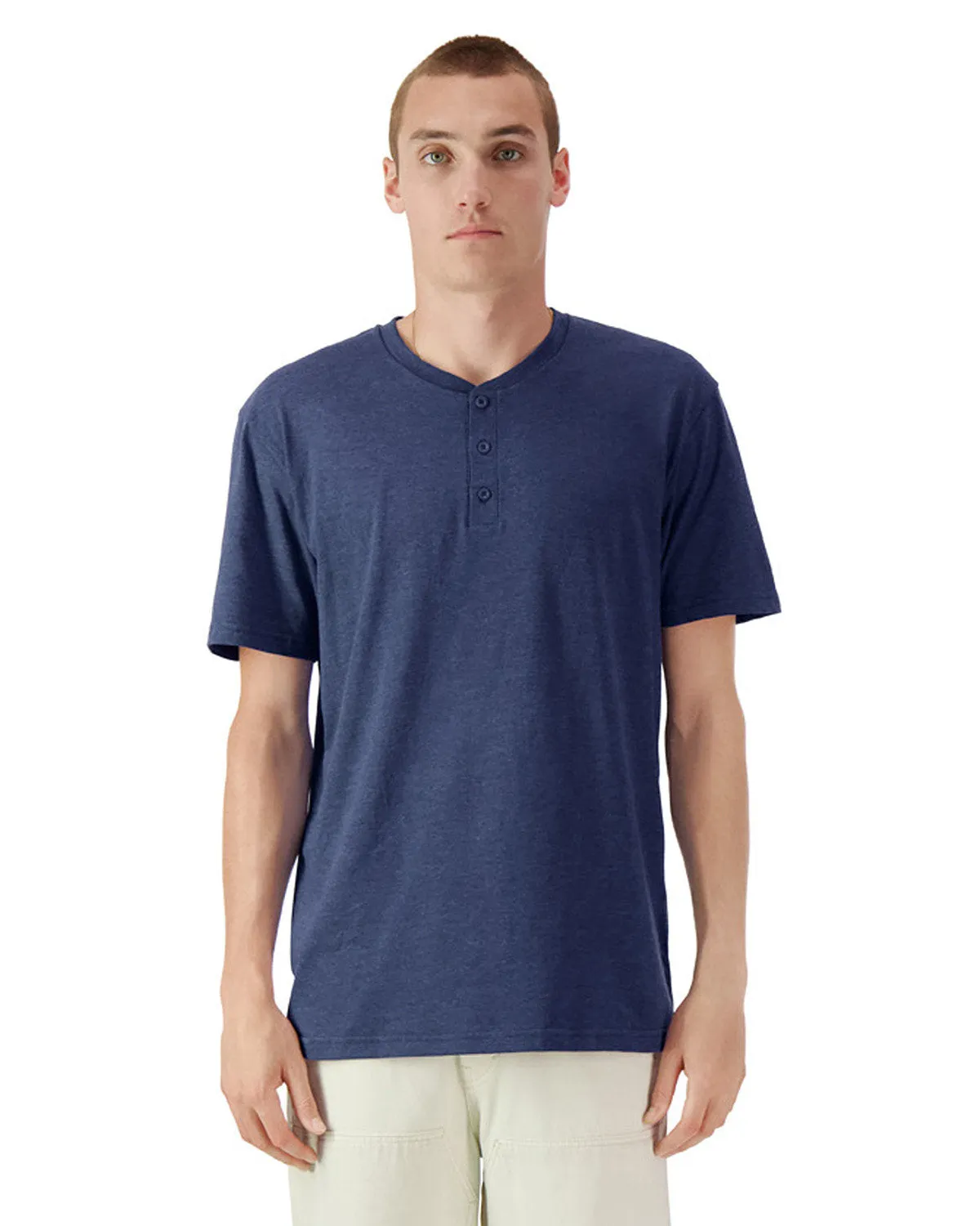 American Apparel Men's CVC Henley T-Shirt