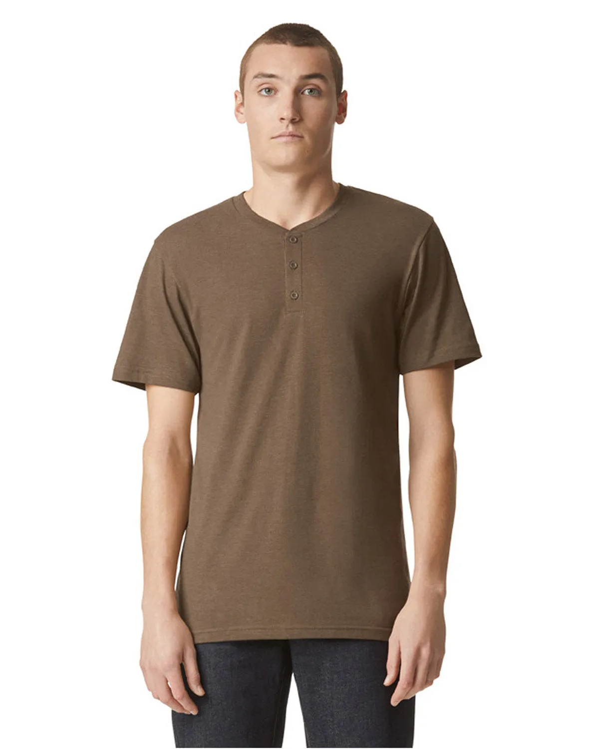 American Apparel Men's CVC Henley T-Shirt