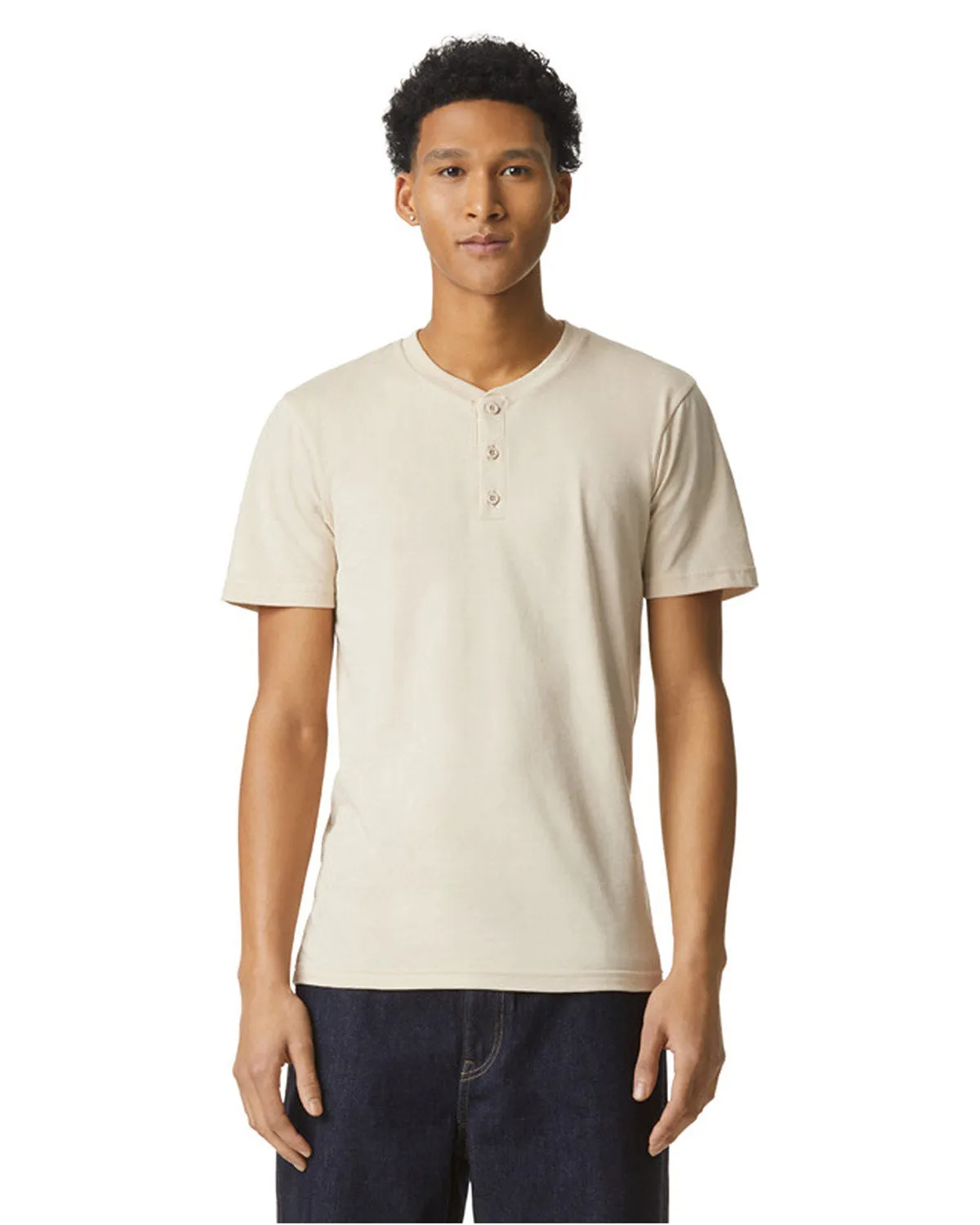 American Apparel Men's CVC Henley T-Shirt