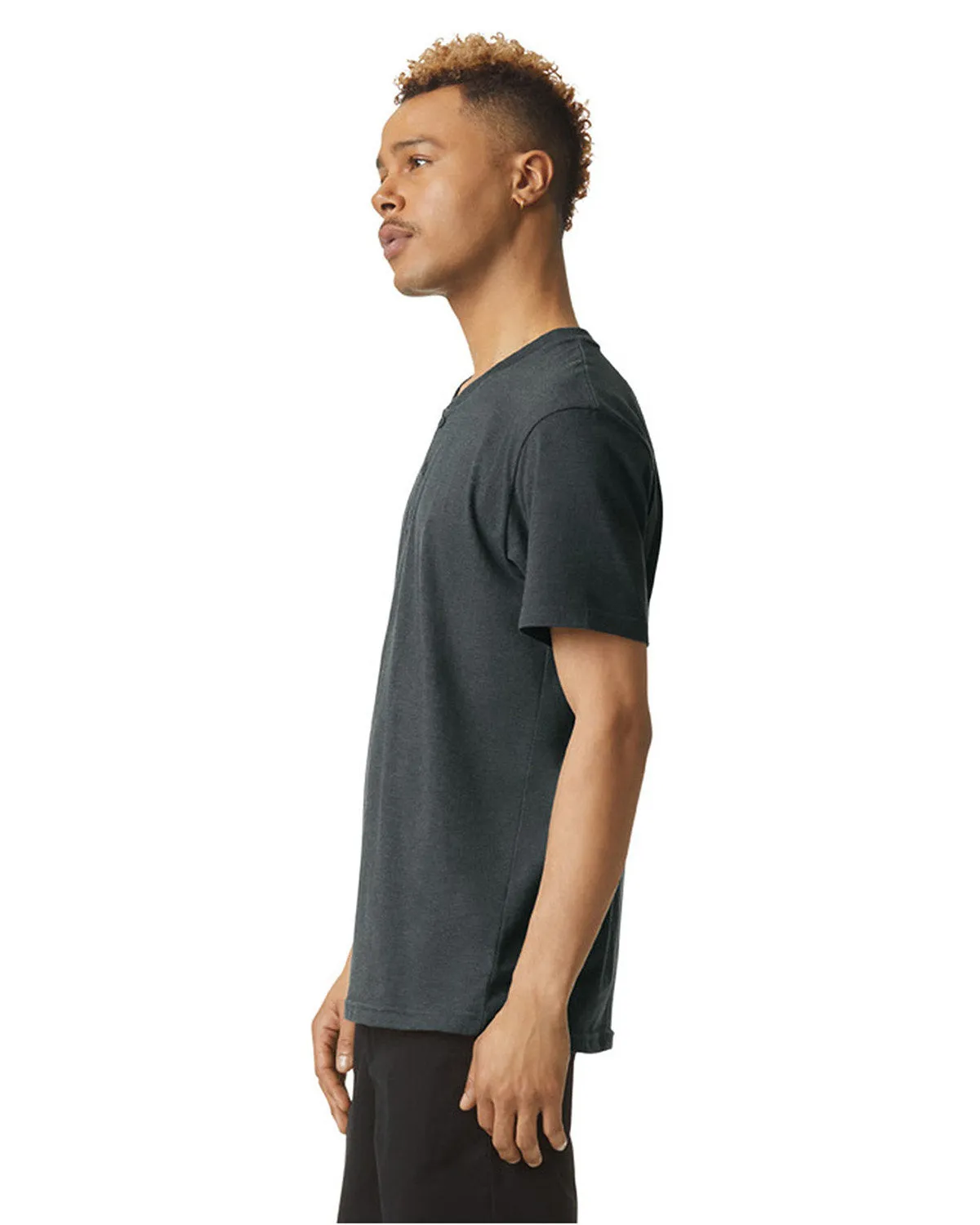 American Apparel Men's CVC Henley T-Shirt