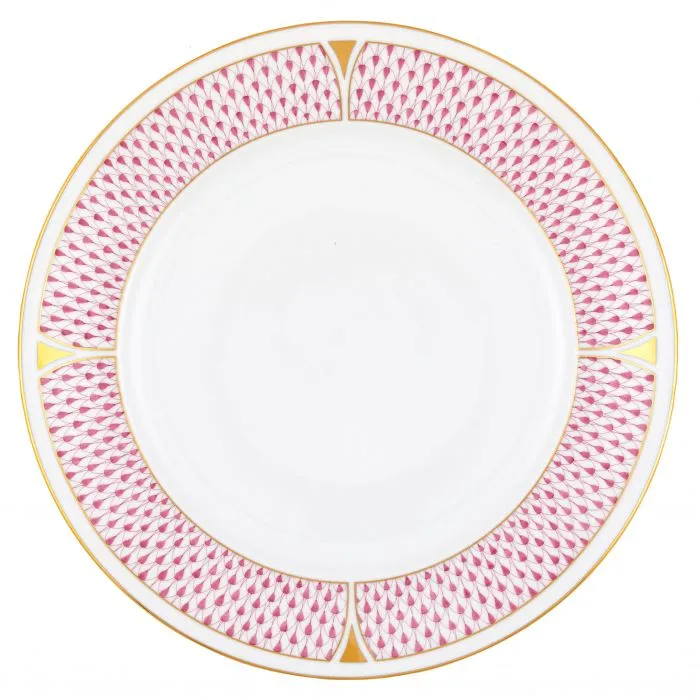 Art Deco Raspberry Dinner Plate