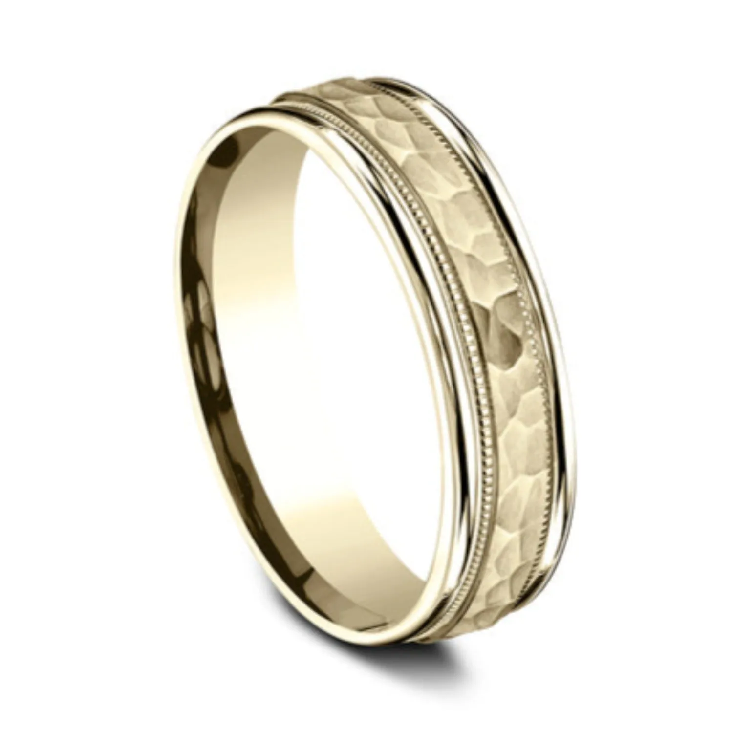 Benchmark Comfort-Fit Hammered Wedding Ring