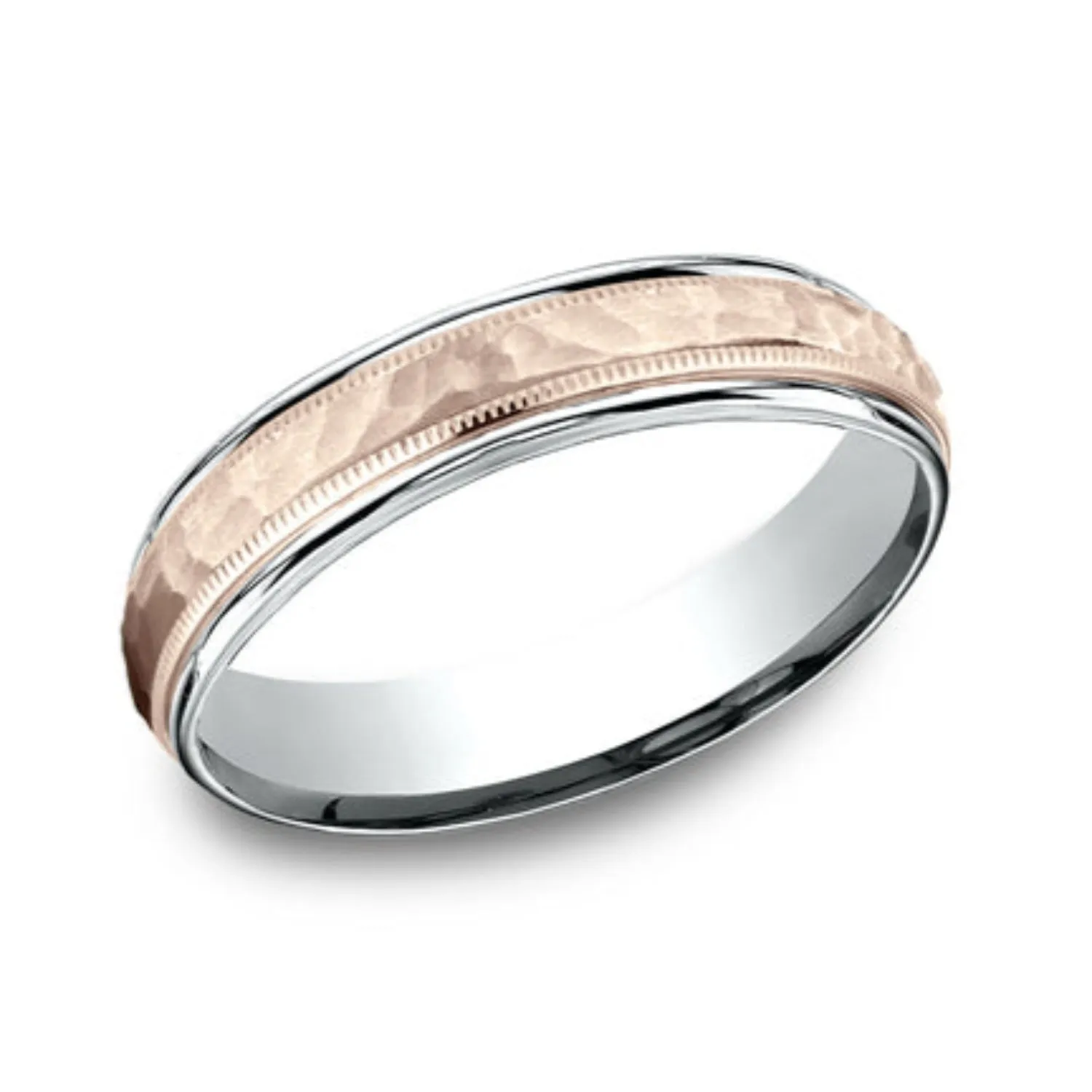 Benchmark Comfort-Fit Hammered Wedding Ring