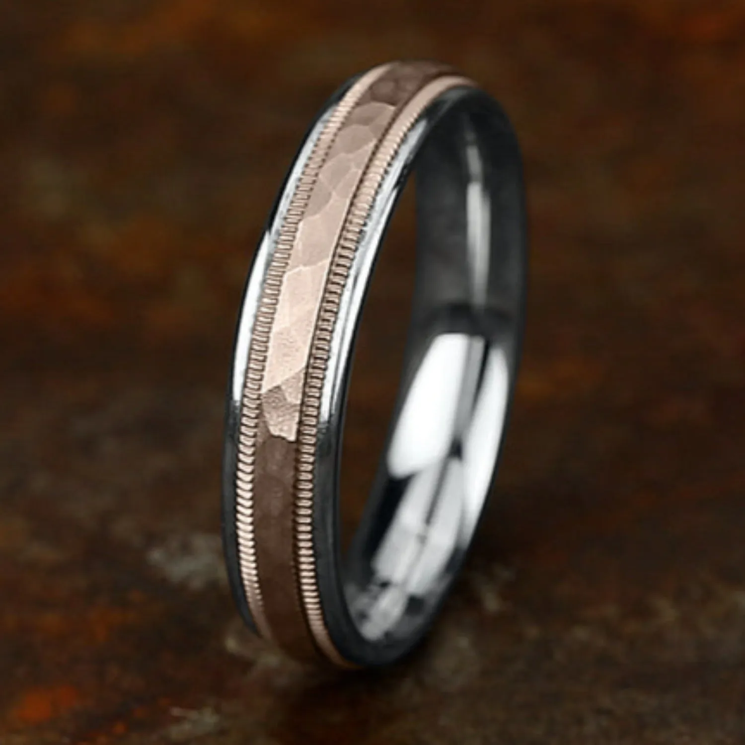 Benchmark Comfort-Fit Hammered Wedding Ring