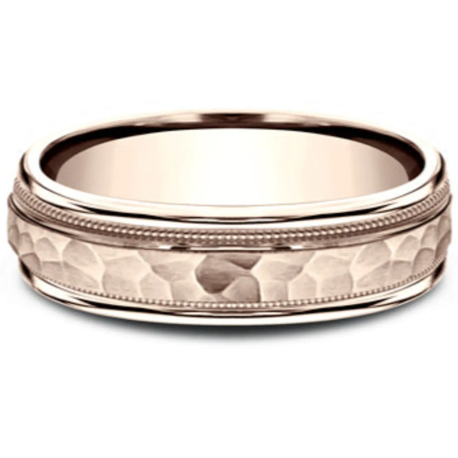 Benchmark Comfort-Fit Hammered Wedding Ring