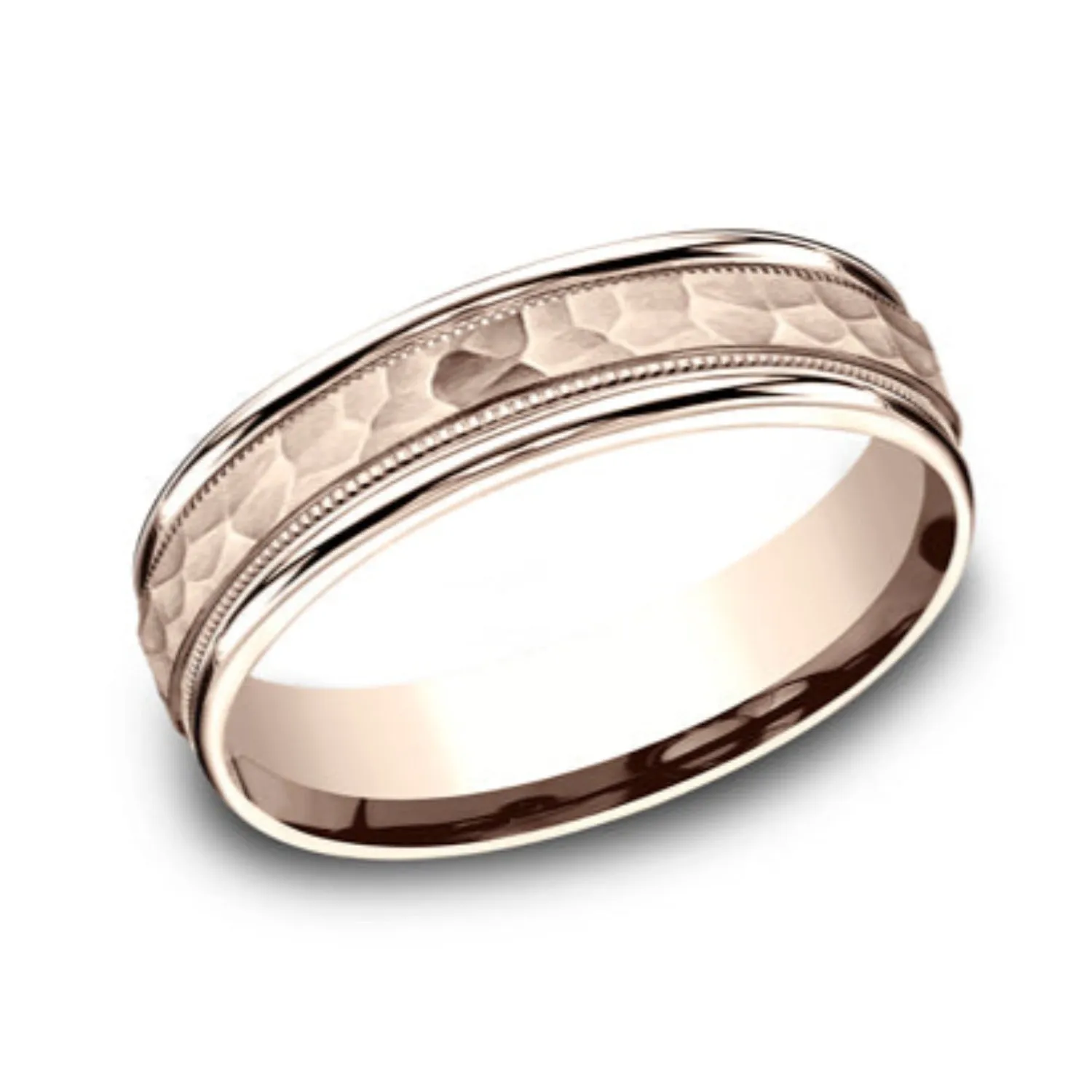 Benchmark Comfort-Fit Hammered Wedding Ring