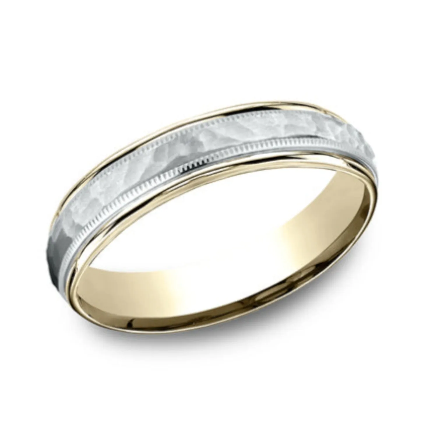 Benchmark Comfort-Fit Hammered Wedding Ring