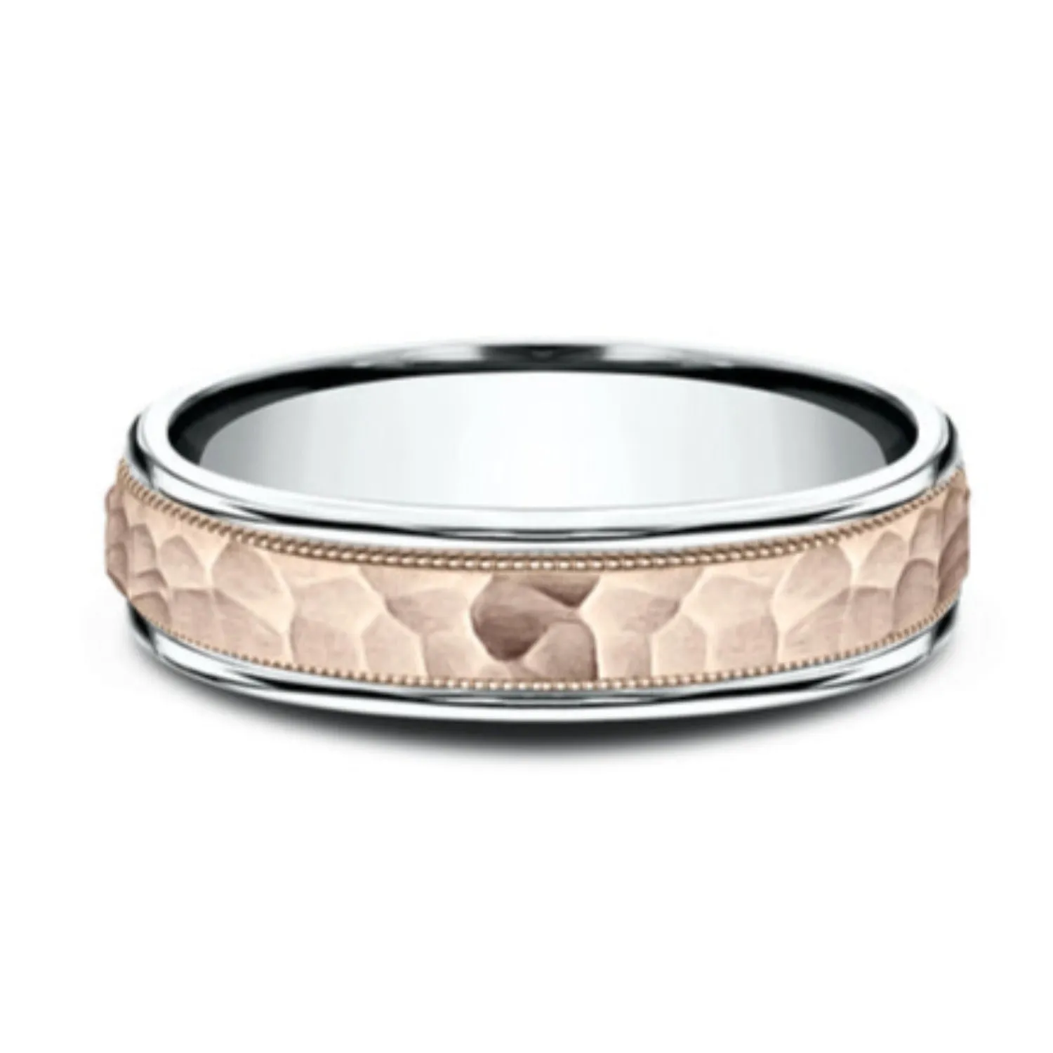 Benchmark Comfort-Fit Hammered Wedding Ring