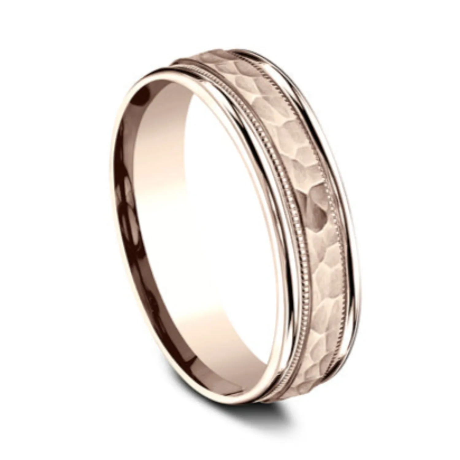 Benchmark Comfort-Fit Hammered Wedding Ring