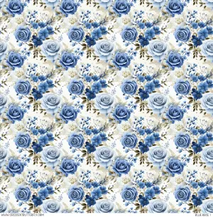 Blue Rose 1 Printed Vinyl Sheet/Wrap