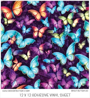 Bright Butterflies Printed Vinyl Sheet