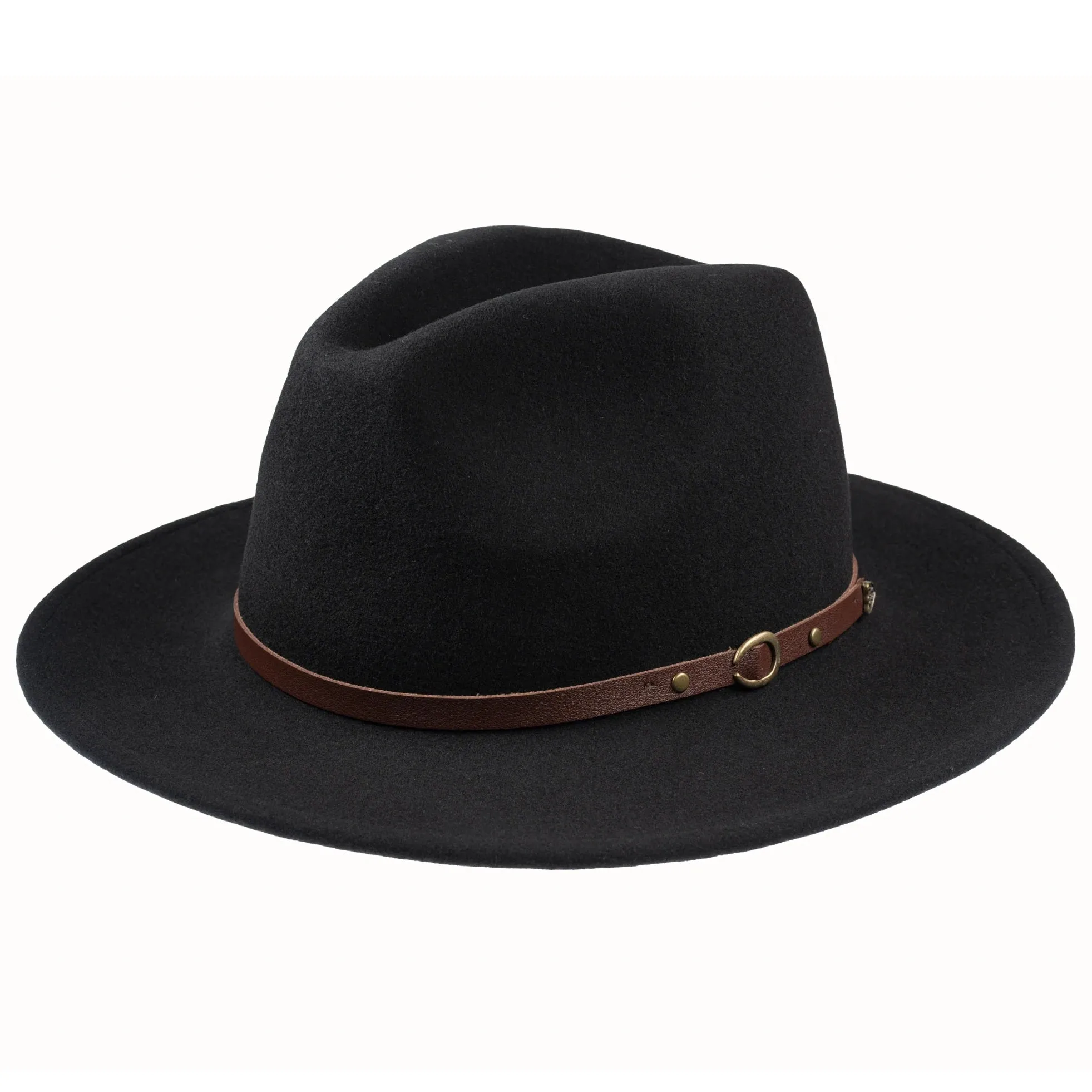 CHRISTYS' Crushable Wool Felt Safari Hat - Black