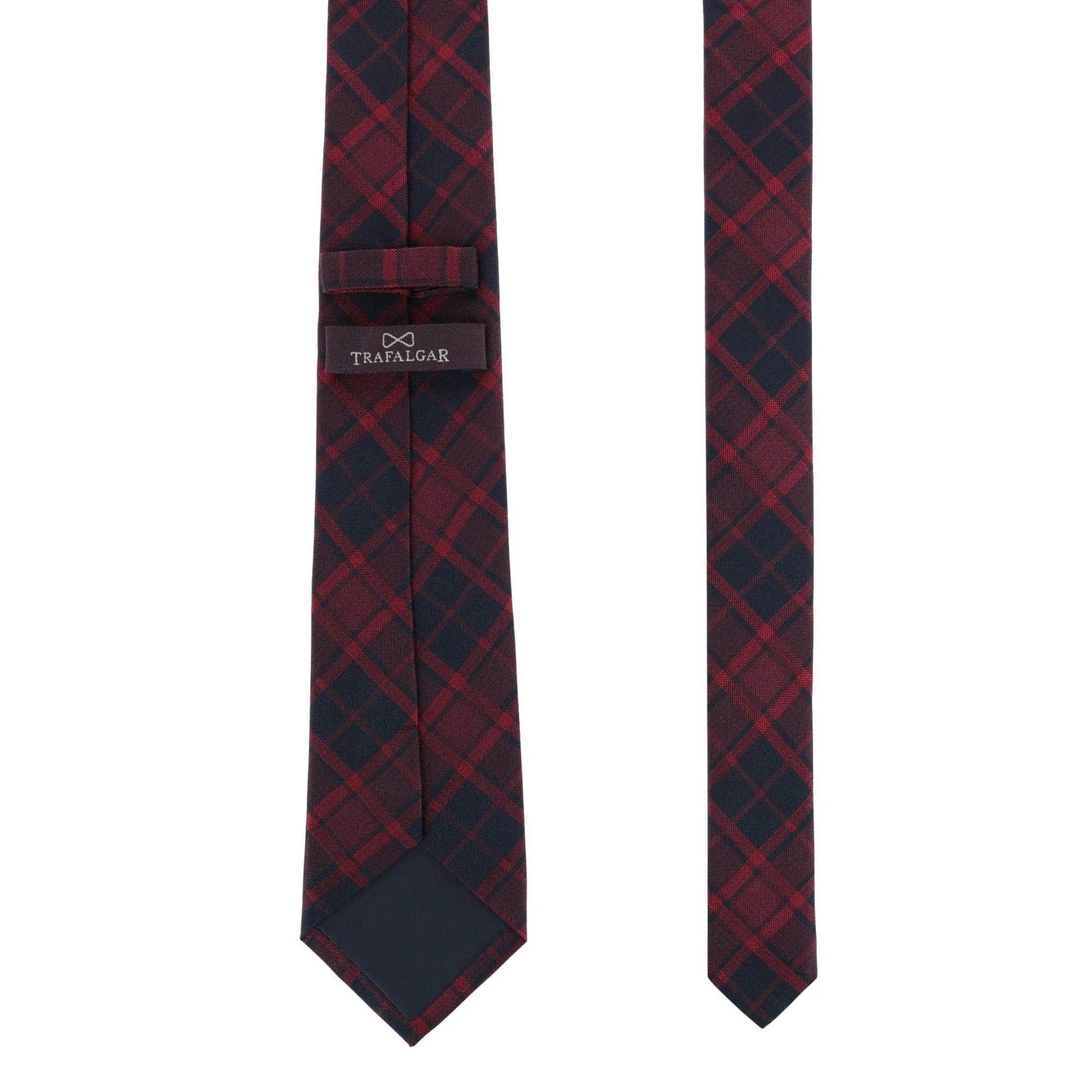 Kincade Red Blackwatch Plaid Silk Necktie