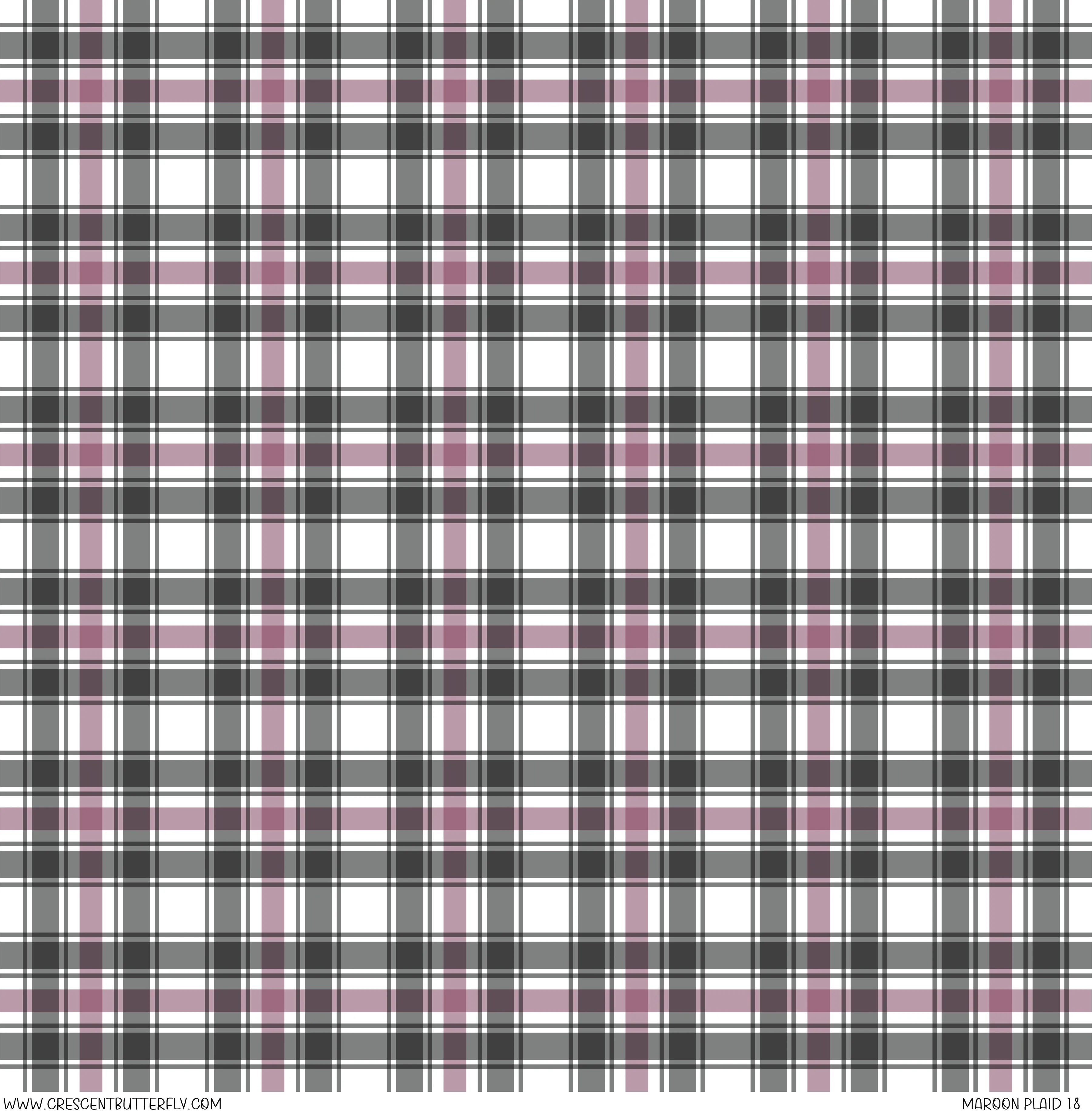 Maroon Plaid 18 Vinyl Sheet/Wrap