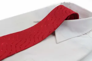 Mens Red Swirl 8cm Patterned Neck Tie