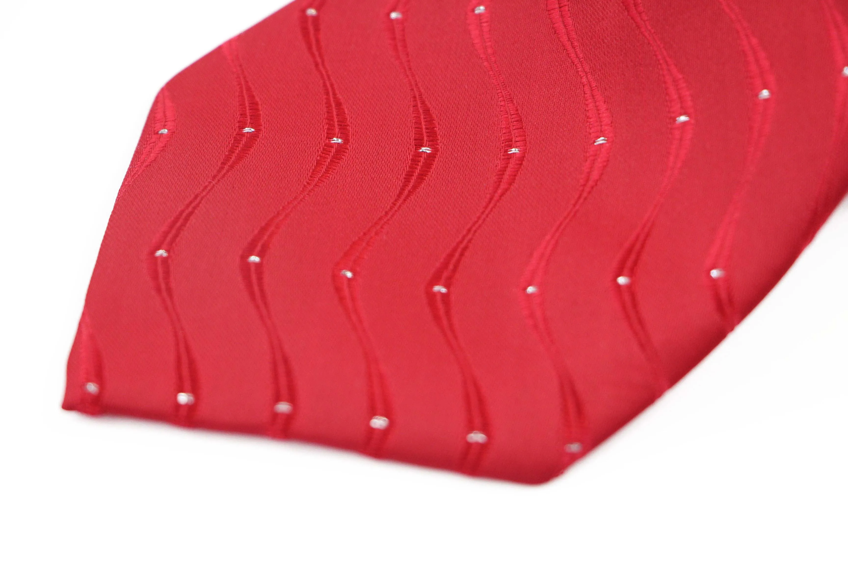 Mens Red Swirl 8cm Patterned Neck Tie