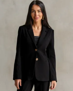 Morrison Interlock Blazer Black