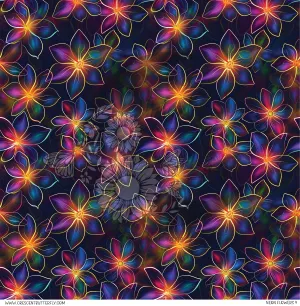 Neon Flowers 9 Printed Vinyl Sheet/Wrap