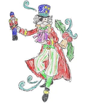 Nutcracker 2 Scribble Christmas Design