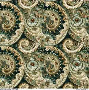 Paisley Steampunk 13 Printed Vinyl Sheet/Wrap