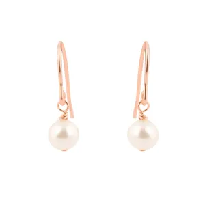 Pearl Elegance Rose Gold Earrings