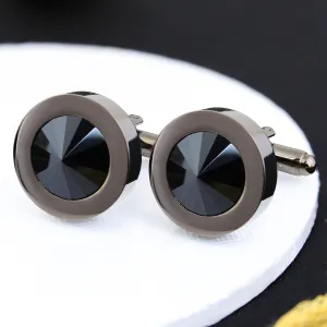 Peluche Diamond Cut Gunmetal Cufflinks