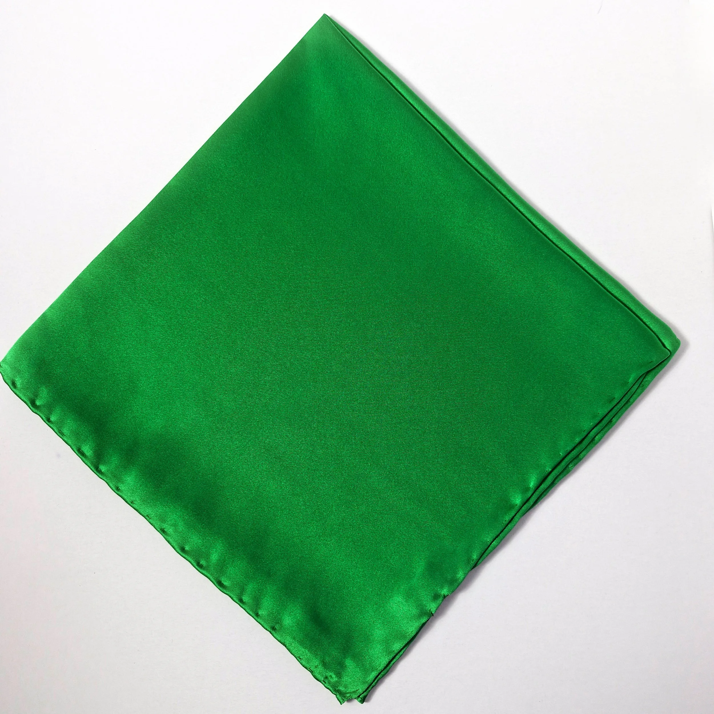 Pure Silk Emerald Green Pocket Square Handkerchief