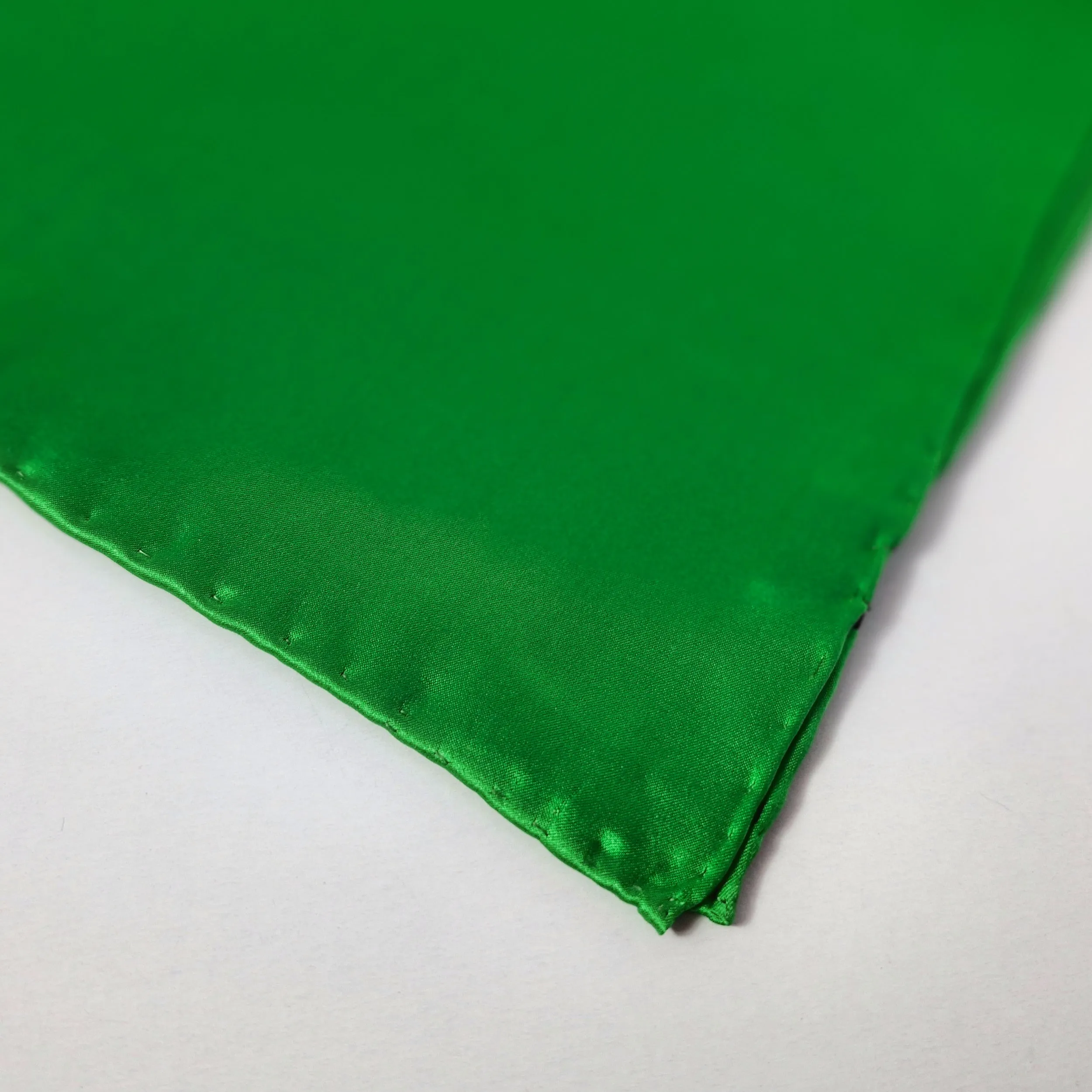 Pure Silk Emerald Green Pocket Square Handkerchief