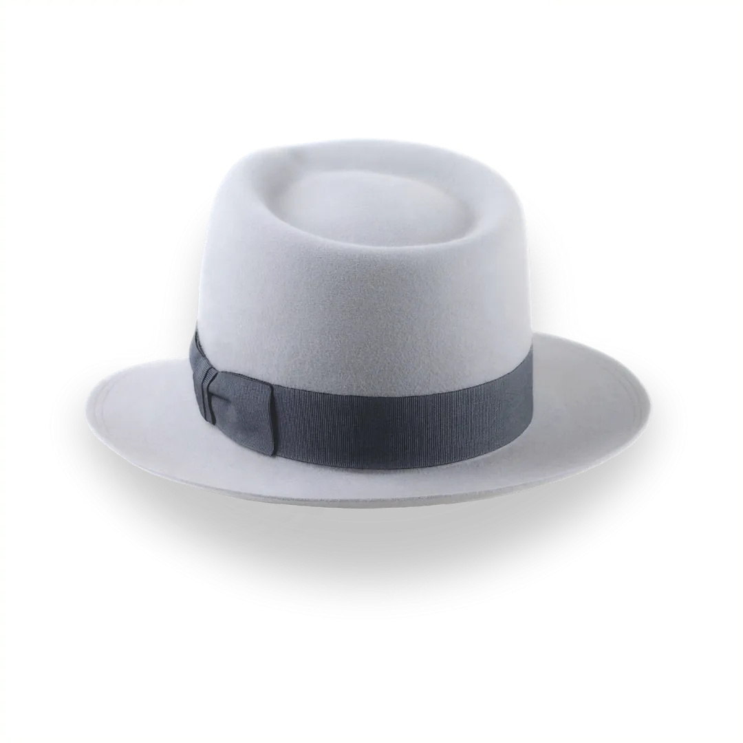 Silver Grey Men's Teardrop Fedora Hat | The Howitzer