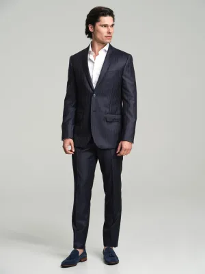 Tailored fit pinstripes suit