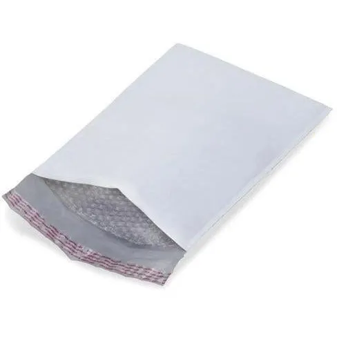 White Poly Bubble Mailer Envelopes 4 x 8 - 500/CTN #000