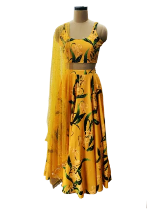 Yellow Lily Lehenga Set